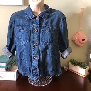 Half sleeve jean Pullover/Top.